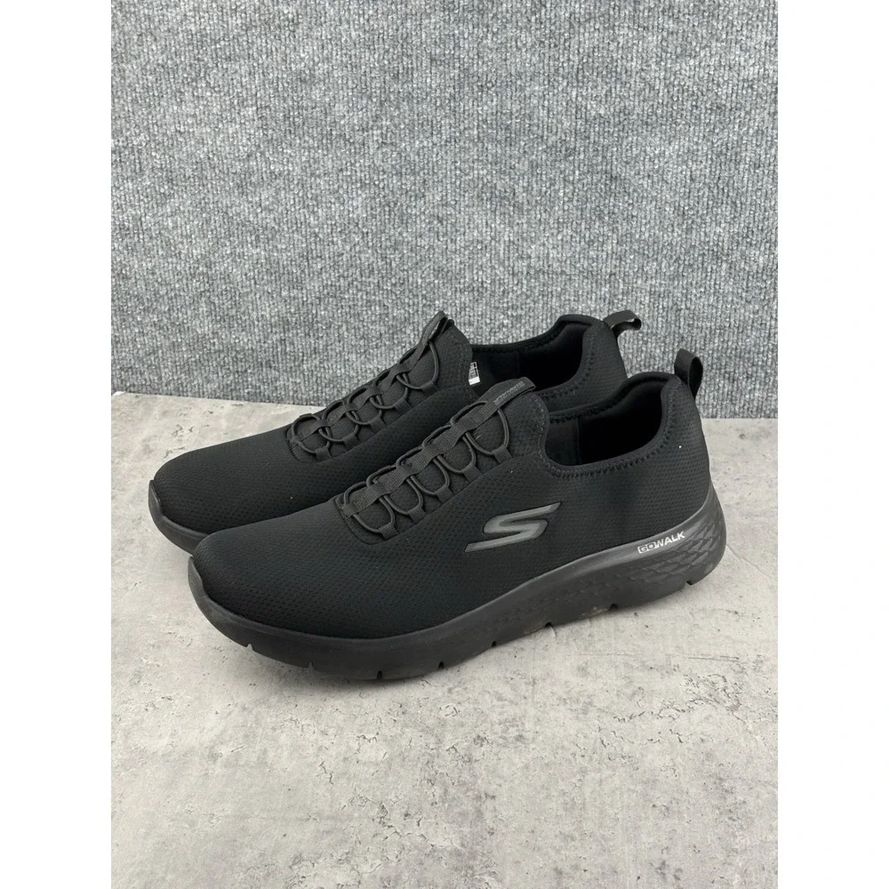 Skechers Men's Go Walk Slip In Sneaker Size 16 Black  Comfort Memory Foam
